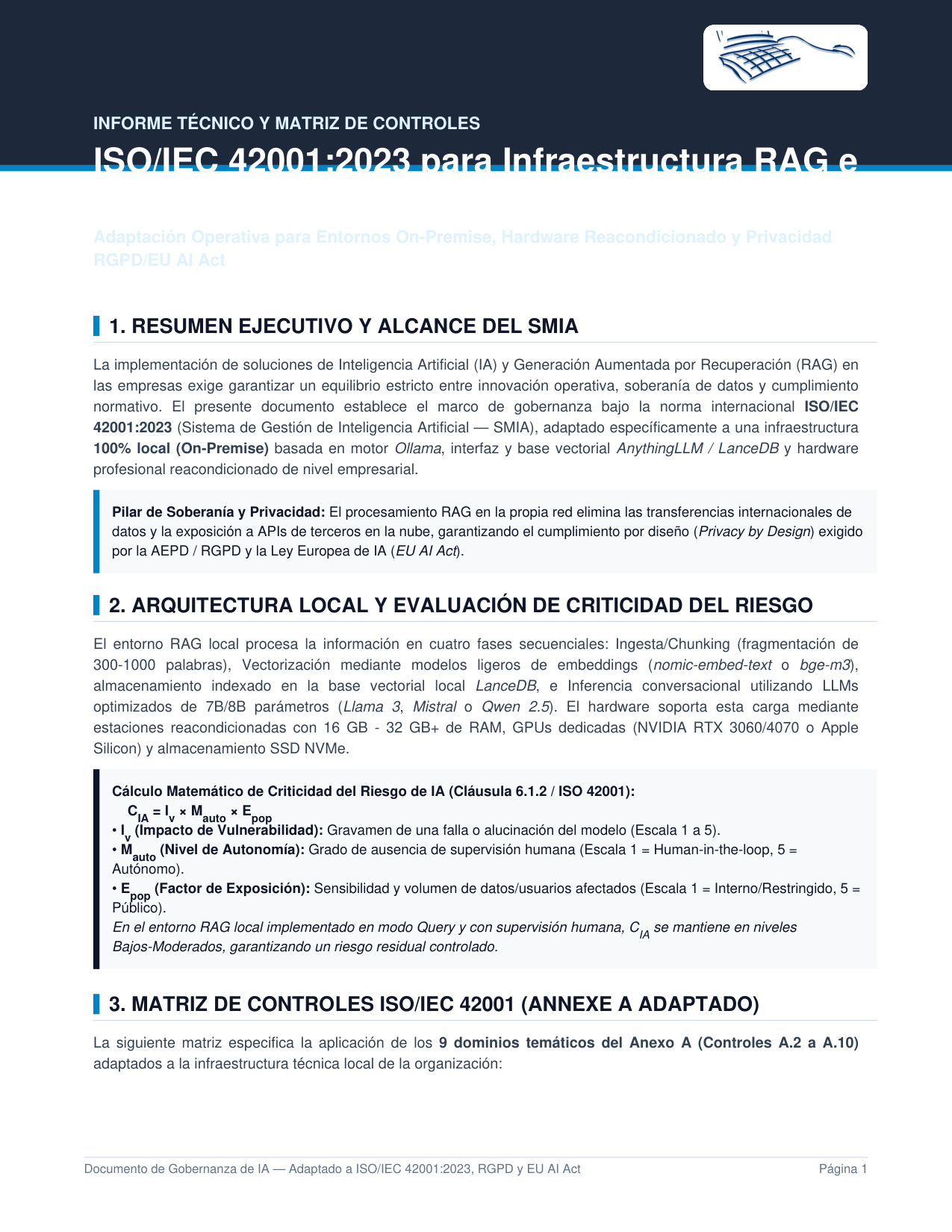 Vista prèvia de l'Informe Tècnic ISO 42001 UNOSOLUCIONES